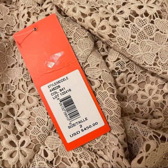 Monique Lhuillier Lace Mini Dress Blush Pink 2 NWT - Picture 7 of 7